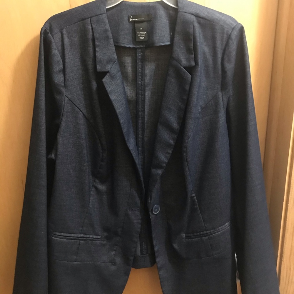 Lane Bryant Denim Colored Blazer Sz 20